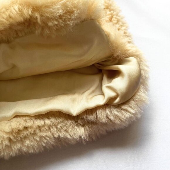 NWT FREE PEOPLE PRETTY PERFECT FAUX FUR COAT IN CREAM TEA - S - Picture 16 of 16